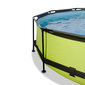 Karkassiga bassein filtri ja katusega Exit Lime ø360x76 cm, roheline hind ja info | Basseinid | kaup24.ee