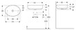Töölauale paigaldatav keraamiline kraanikauss Geberit VariForm, ovaalne, valge 500.771.01.2 hind ja info | Kraanikausid, valamud | kaup24.ee