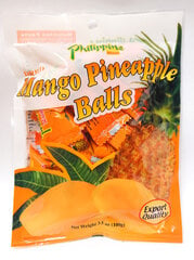 Сушеные шарики из манго и ананаса, 100 г цена и информация | Орехи, сухофрукты, семечки | kaup24.ee