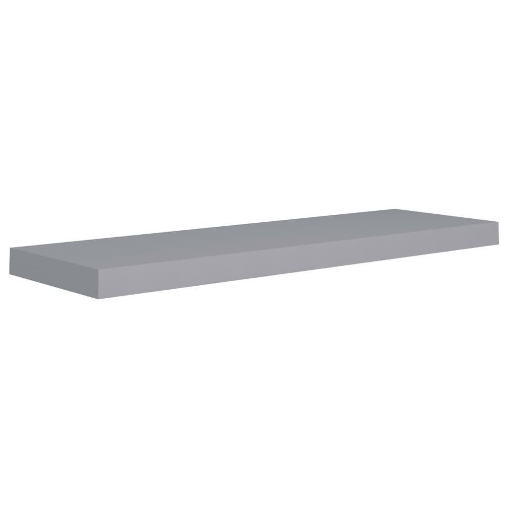 Seinariiulid VidaXL, 4 tk., 80x23,5x3,8 cm, hall цена и информация | Riiulid | kaup24.ee