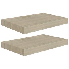 Seinariiulid VidaXL, 2 tk., 40x23x3.8 cm, tamm цена и информация | Полки | kaup24.ee