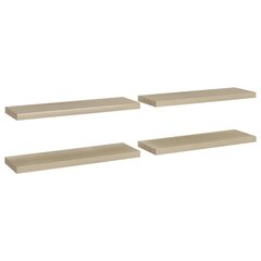 Seinariiulid VidaXL, 4 tk., 80x23,5x3,8 cm, tamm цена и информация | Полки | kaup24.ee