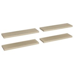 Seinariiulid VidaXL, 4 tk., 90x23,5x3,8 cm, tamm цена и информация | Полки | kaup24.ee