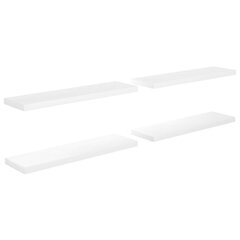 Seinariiulid VidaXL, 4 tk., 90x23.5x3.8 cm, valge цена и информация | Полки | kaup24.ee