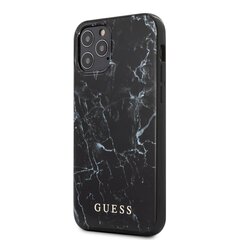 Telefoniümbris Guess GUHCP12MPCUMABK Marble Apple iPhone 12 / 12 Pro, must hind ja info | Telefoni kaaned, ümbrised | kaup24.ee