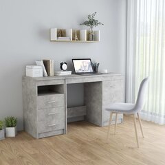 Письменный стол, 140x50x76см, серый цена и информация | Компьютерные, письменные столы | kaup24.ee