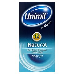 Unimil Natural презервативы, 12 шт. цена и информация | Презервативы | kaup24.ee