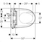 Nutikas seinale paigaldatav WC-pott Geberit AcuaClean 4000 Rimless с bideefunktsiooni ja aeglaselt sulguva kaanega 146.135.11.1 hind ja info | WС-potid | kaup24.ee