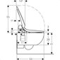 Nutikas seinale paigaldatav WC-pott Geberit AcuaClean 4000 Rimless с bideefunktsiooni ja aeglaselt sulguva kaanega 146.135.11.1 hind ja info | WС-potid | kaup24.ee