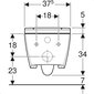 Nutikas seinale paigaldatav WC-pott Geberit AcuaClean Sela Rimless TurboFlush bideefunktsiooni ja aeglaselt sulguva kaanega 146.221.21.1 hind ja info | WС-potid | kaup24.ee