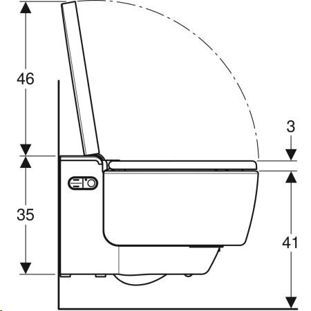 Nutikas seinale paigaldatav WC-pott Geberit AcuaClean Mera Comfort Rimless TurboFlush bideefunktsiooni ja aeglaselt sulguva kaanega 146.211.21.1 цена и информация | WС-potid | kaup24.ee