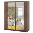 Шкаф с зеркалом Selsey Rinker 180 см, темно-коричневый