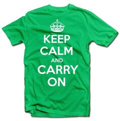 Рубашка "KEEP CALM AND CARRY ON" цена и информация | Оригинальные футболки | kaup24.ee