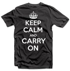 Рубашка "KEEP CALM AND CARRY ON" цена и информация | Оригинальные футболки | kaup24.ee