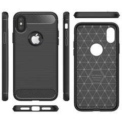 Telefoniümbris Carbon, iPhone X / Xs, must hind ja info | Telefoni kaaned, ümbrised | kaup24.ee