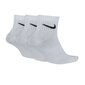 Meeste spordisokid Nike Everyday Lightweight Ankle M SX7677 100, 3 paari, valged цена и информация | Meeste sokid | kaup24.ee