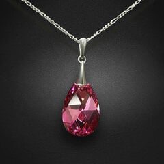 Naiste hõbedane kaelakee Swarovski kristallidega DiamondSky "Barokk (Rose Comet Argent Light)" hind ja info | Kaelakeed | kaup24.ee
