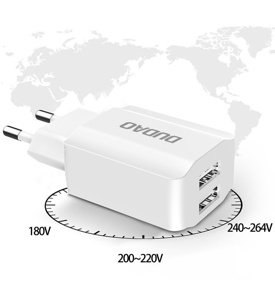 Dudao DUD-A2-EU-WH hind ja info | Mobiiltelefonide laadijad | kaup24.ee