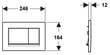 WC loputusnupp Geberit, Sigma 30, valge-kõrgläikega kroom-valge 115.883.KJ.1 цена и информация | WC-poti tarvikud | kaup24.ee