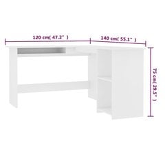 Угловой стол, белый цена и информация | Компьютерные, письменные столы | kaup24.ee