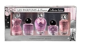 Komplekt Charrier Parfums "Collection fashion" naistele: Lovely French EDP, 12 ml + Mademoiselle France EDP, 9,4 ml + Magic Rose EDP, 10,5 ml + Mon Otage EDP 9,3 ml + Viva Paris EDP, 8,5 ml цена и информация | Женские духи | kaup24.ee