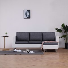 Трехместный диван с подушками, серый цена и информация | Диваны | kaup24.ee