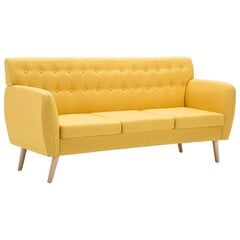 Трехместный диван, 172x70x82см, желтый цена и информация | Диваны | kaup24.ee