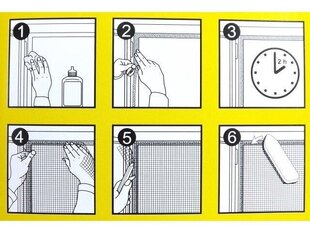 Сетка от насекомых на окно 130х150 см цена и информация | Pole täpsustatud Мебель и домашний интерьер | kaup24.ee