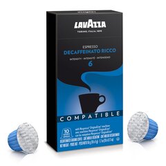 Kohvi kapslid Lavazza Decaffeinato Ricco Nespresso®, 10kaps hind ja info | Kohv, kakao | kaup24.ee