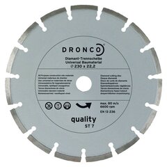 Universaalne teemantketas DRONCO quality ST-7 (125 x 2,0 x 22,23 mm) цена и информация | Пилы, циркулярные станки | kaup24.ee