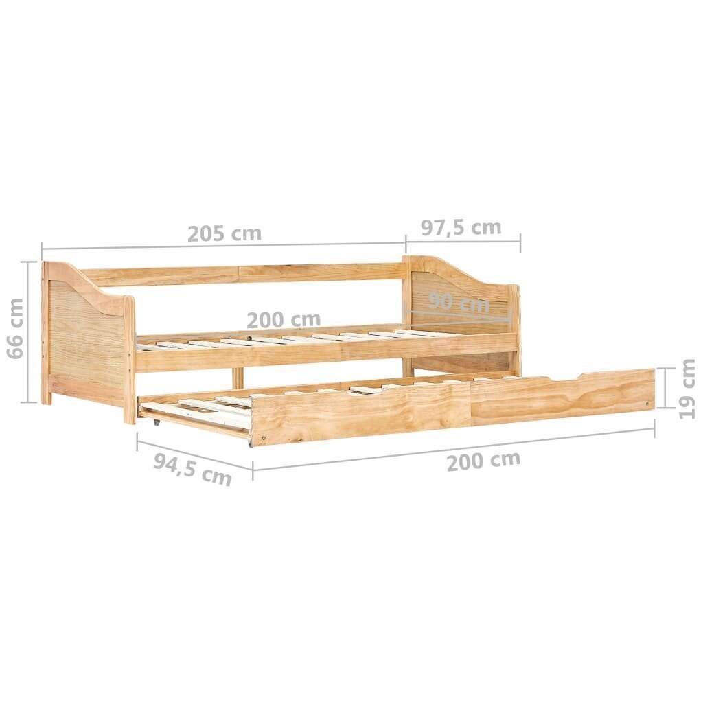 Diivanvoodi raam, 90 cm x 200 cm цена и информация | Voodid | kaup24.ee