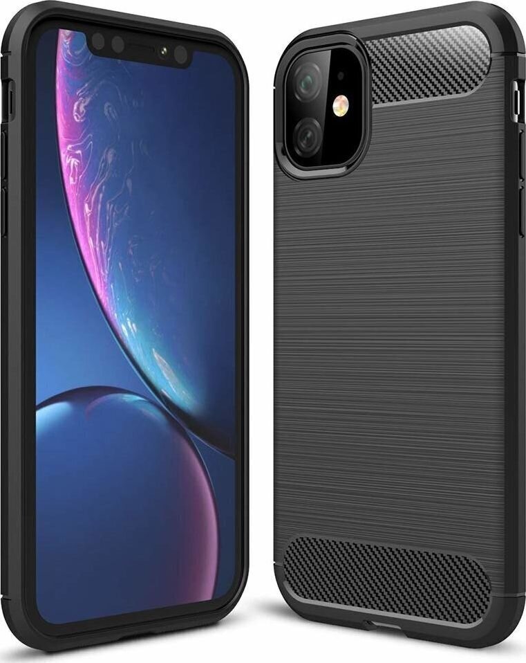 Forcell Carbon Case Iphone 11 must цена и информация | Telefoni kaaned, ümbrised | kaup24.ee