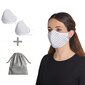 Korduvkasutatav mask (2 tükki) 1016/ERGO PLUS valge mustaga kott maskide hoidmiseks. цена и информация | Esmaabi | kaup24.ee