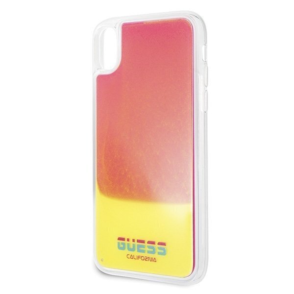 Telefoni korpus Guess GUHCPXGLCPI iPhone X/Xs pink hard case California Glow in the dark цена и информация | Telefoni kaaned, ümbrised | kaup24.ee