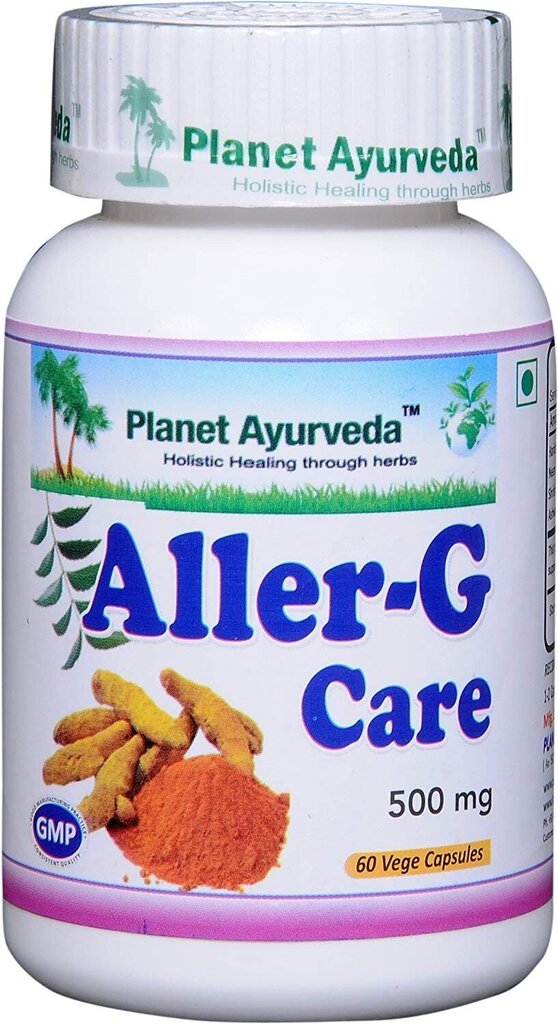 Kapslid allergiate, astma korral Aller-G, Planet Ayurveda™, 60 kapslit hind ja info | Vitamiinid, toidulisandid, preparaadid tervise heaoluks | kaup24.ee