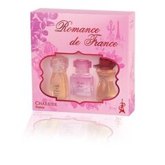 Komplekt Charrier Parfums "Romance de France" naistele: Air de France EDP, 11,5ml + Tendre Folie EDP, 10,1 ml + Croyance Or EDP, 12 ml hind ja info | Naiste parfüümid | kaup24.ee
