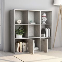 Книжный шкаф vidaXL, серый бетон, 98x30x98см, ДСП цена и информация | Полки | kaup24.ee