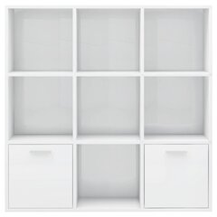 Книжный шкаф vidaXL, белый, 98x30x98см, ДСП, ультра-глянцевый цена и информация | Полки | kaup24.ee