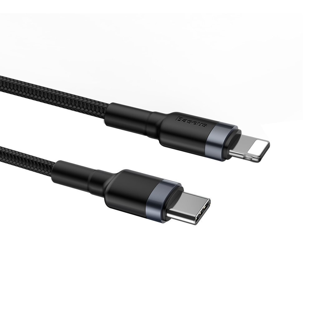 Laadimiskaabel Baseus Cafule CATLKLF-G1 USB-C -> 18W / PD 2.0 / 100 cm, must цена и информация | Mobiiltelefonide kaablid | kaup24.ee