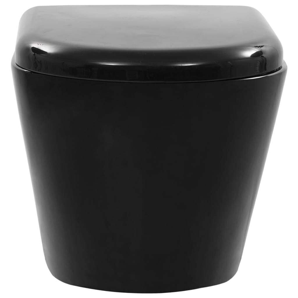Seinale paigaldatav keraamiline WC-pott, must цена и информация | WС-potid | kaup24.ee