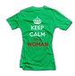 Naiste T-särk, Keep calm i am a woman цена и информация |  Originaalsed T-särgid | kaup24.ee