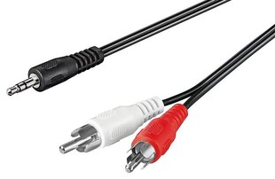 Kabelis Blackmoon (50018) 3.5MM STEREO / 2RCA 1.5M цена и информация | Кабели и провода | kaup24.ee