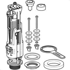 Двойной механизм слива воды для клозета Geberit Impuls Basic 240 136.919.21.2 цена и информация | Детали для унитазов, биде | kaup24.ee