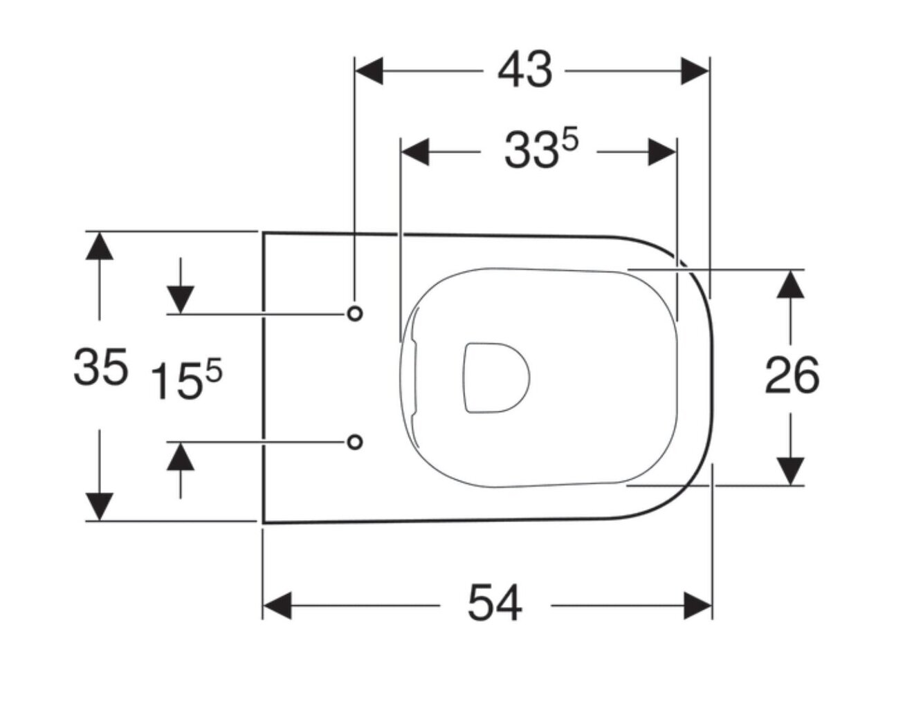 Seinale kinnitatav WC-pott aeglaselt suletava kaanega Geberit iCon Square 500.208.01.1/500.688.01.1 цена и информация | WС-potid | kaup24.ee