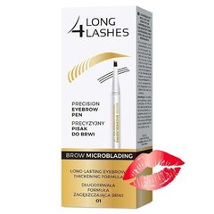 Long 4 Lashes Фломастер для бровей Microblading, Precision eyebrow pen 01, 1,1мл цена и информация | Тушь, средства для роста ресниц, тени для век, карандаши для глаз | kaup24.ee