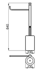 Keraamiline WC-hari paberi hoidjaga Hashi 97208 цена и информация | Аксессуары для ванной комнаты | kaup24.ee