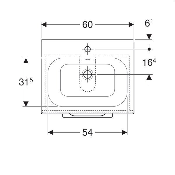 Valamu seinakapi ja kahe sahtliga Selnova Square 501.236.00.1, 600x652x502 mm, valge цена и информация | Kraanikausid, valamud | kaup24.ee