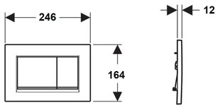 Wc loputusnupp Geberit, Sigma 30, valge-valge matt valge 115.883.11.1 цена и информация | Детали для унитазов, биде | kaup24.ee