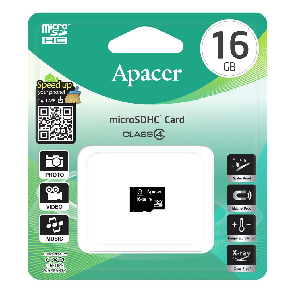 APACER microSDHC Class4 16GB цена и информация | Mobiiltelefonide mälukaardid | kaup24.ee