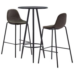 Комплект мебели для бара, 3 части, темно-серый цвет, ткань цена и информация | Комплекты мебели для столовой | kaup24.ee
